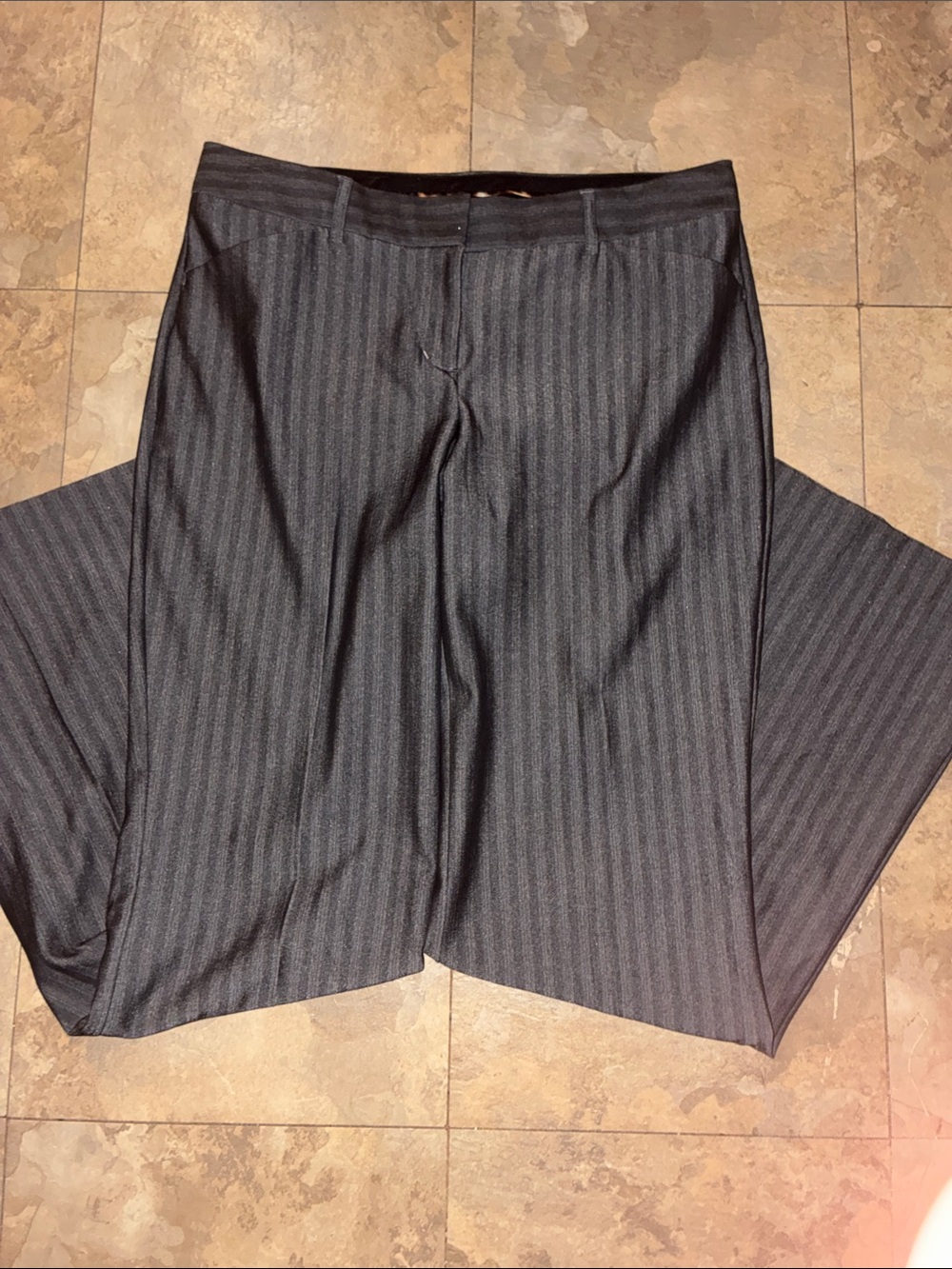 EXPRESS Dark Gray Pinstripe Dress Pants SIZE 8 x 32
